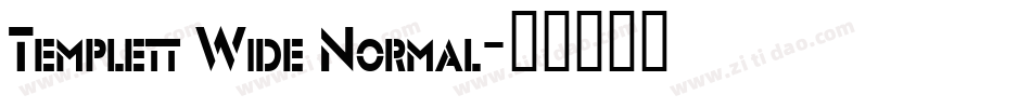 Templett Wide Normal字体转换